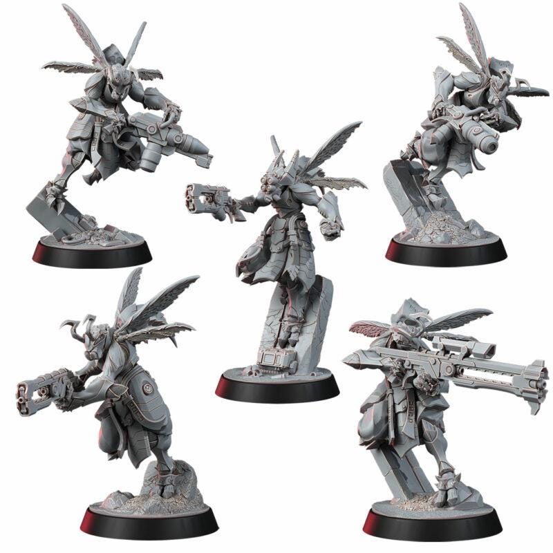 Greater Good Hornets Striketeam Specialists – T'au Empire Proxy, Wargame Exclusive – 16K resin miniature – photo 2 of 13