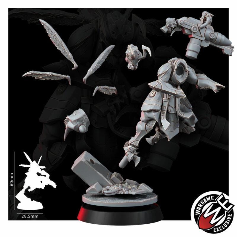 Greater Good Hornets Striketeam Specialists – T'au Empire Proxy, Wargame Exclusive – 16K resin miniature – photo 10 of 13