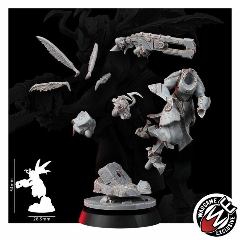 Greater Good Hornets Striketeam Specialists – T'au Empire Proxy, Wargame Exclusive – 16K resin miniature – photo 12 of 13