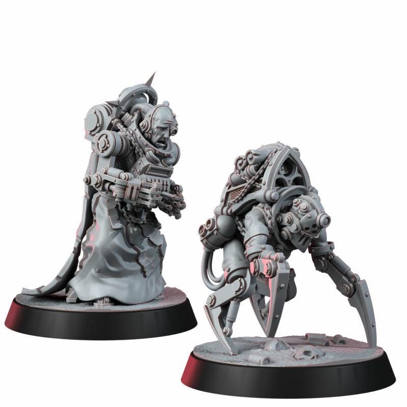Imperial Bookkeeper with Servitor – Space Marines Proxy, Wargame Exclusive – 3D printed 16K resin miniature – photo 2 of 7
