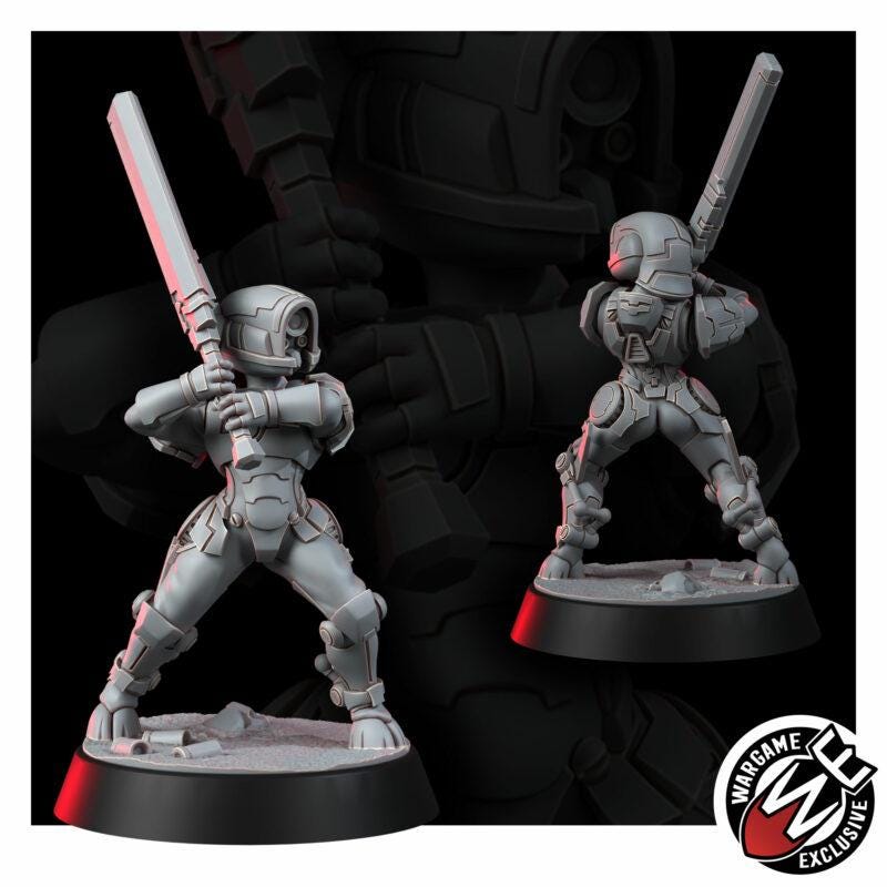 Greater Good Bladerunners – T'au Empire Proxy, Wargame Exclusive – 3D printed 16K resin miniature – photo 6 of 14