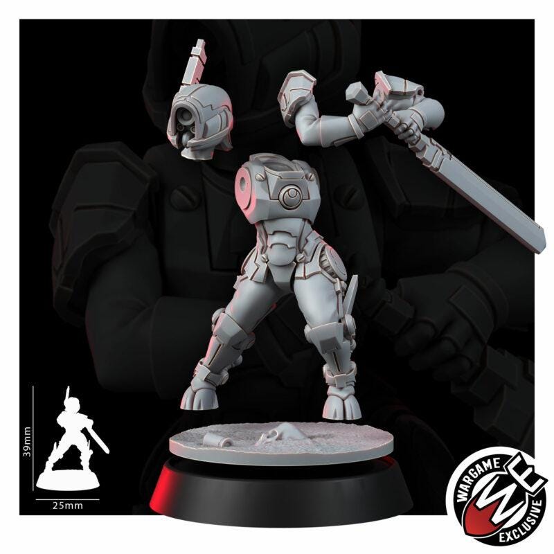 Greater Good Bladerunners – T'au Empire Proxy, Wargame Exclusive – 3D printed 16K resin miniature – photo 10 of 14