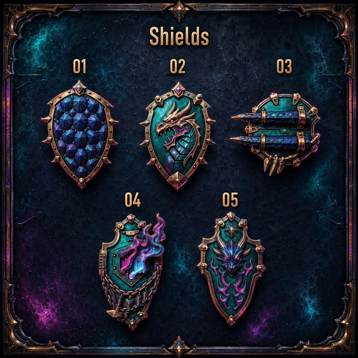 Anvil Wardens Shields – Salamanders Compatible Bits, GreyTide Studio – 3D printed 16K resin bits – main photo