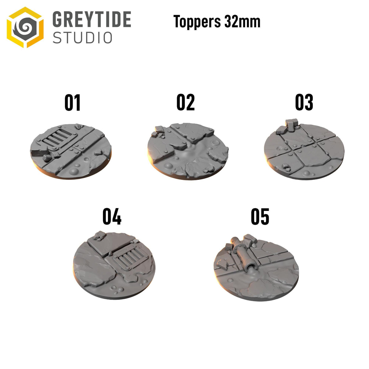 Anvil Wardens Toppers 32mm 1 – Salamanders Compatible Bits, GreyTide Studio – 3D printed 16K resin bits – photo 2 of 2