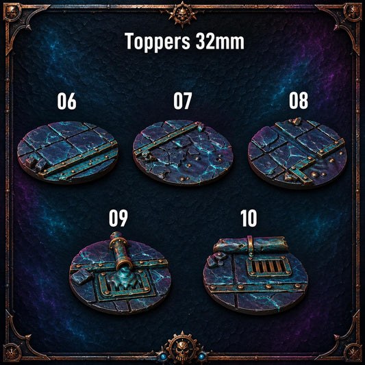 Anvil Wardens Toppers 32mm 2 – Salamanders Compatible Bits, GreyTide Studio – 3D printed 16K resin bits – main photo