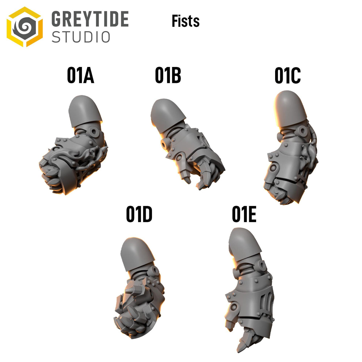 Anvil Wardens Fists – Salamanders Compatible Bits, GreyTide Studio – 3D printed 16K resin bits – photo 2 of 2