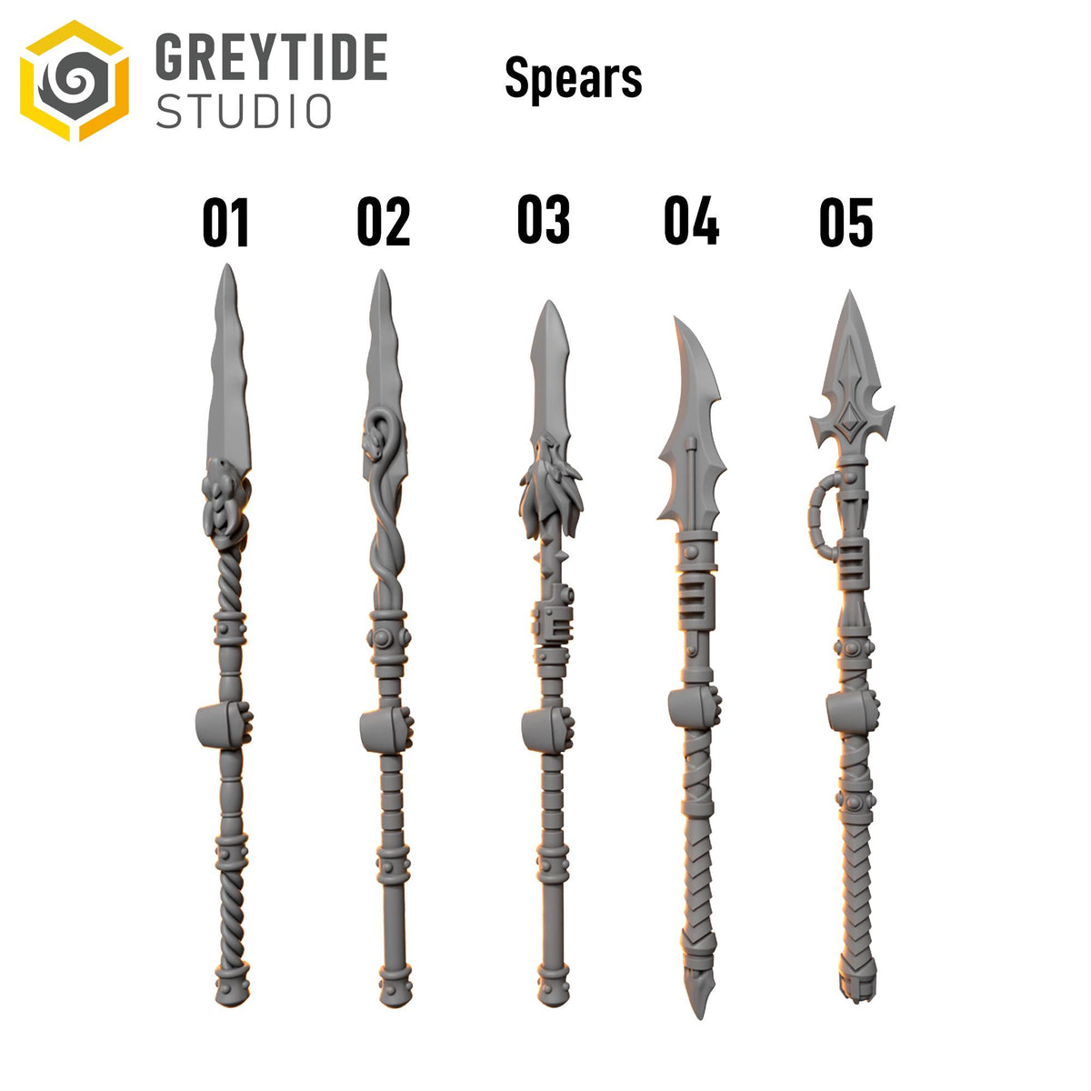 Anvil Wardens Spears – Salamanders Compatible Bits, GreyTide Studio – 3D printed 16K resin bits – photo 2 of 2