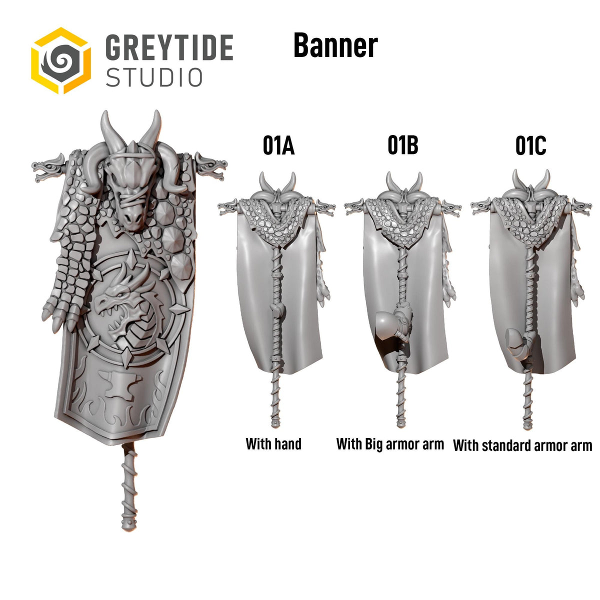 Anvil Wardens Banner – Salamanders Compatible Bits, GreyTide Studio – 3D printed 16K resin bits – photo 2 of 2