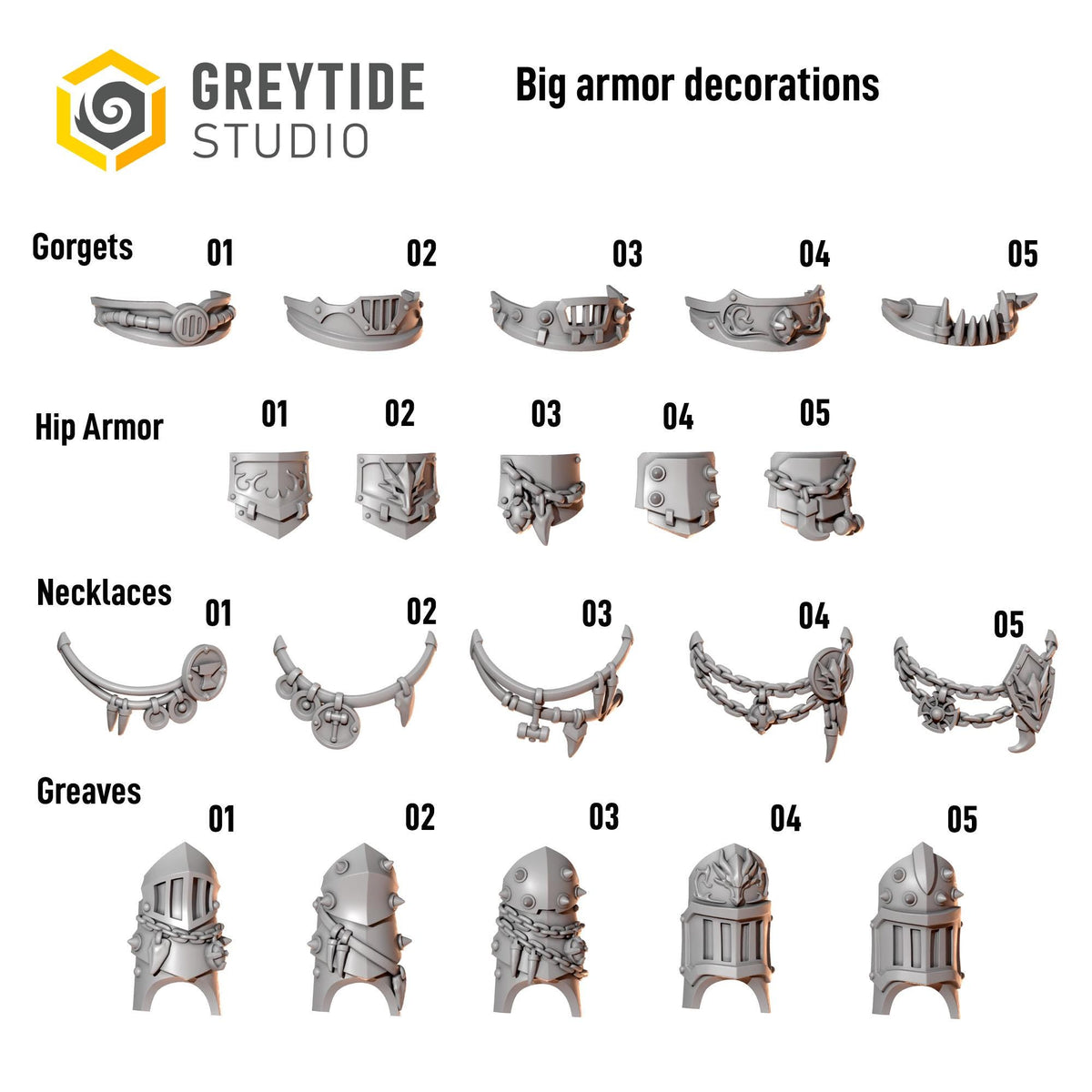 Anvil Wardens Big Armor Decoration – Salamanders Compatible Bits, GreyTide Studio – 3D printed 16K resin bits – photo 2 of 2