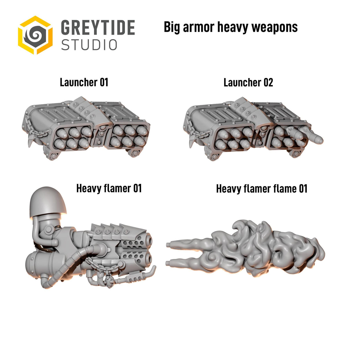 Anvil Wardens Big Armor Heavy Weapons – Salamanders Compatible Bits, GreyTide Studio – 16K resin bits – photo 2 of 2