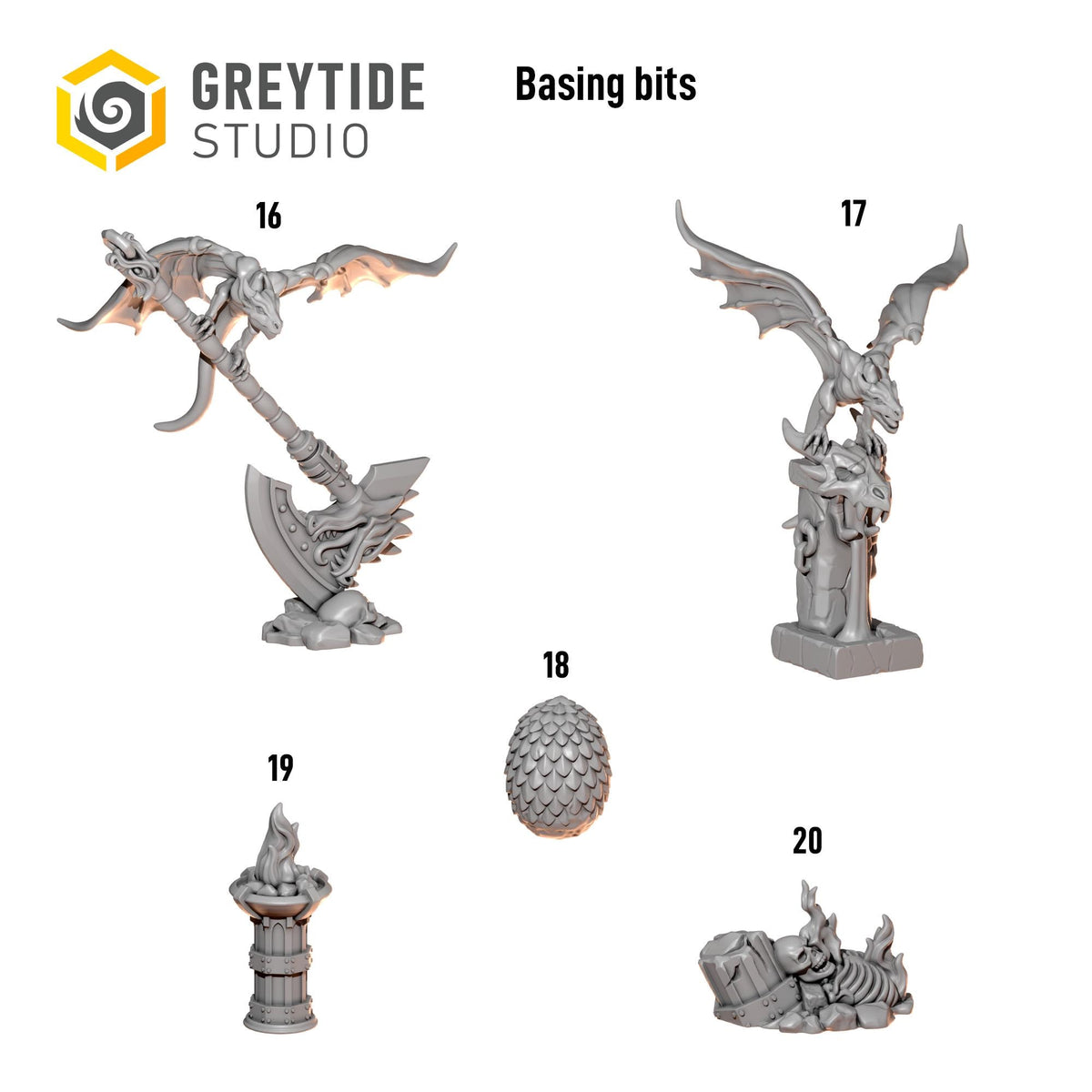 Anvil Wardens Basing Bits 2 – Salamanders Compatible Bits, GreyTide Studio – 3D printed 16K resin bits – photo 2 of 2