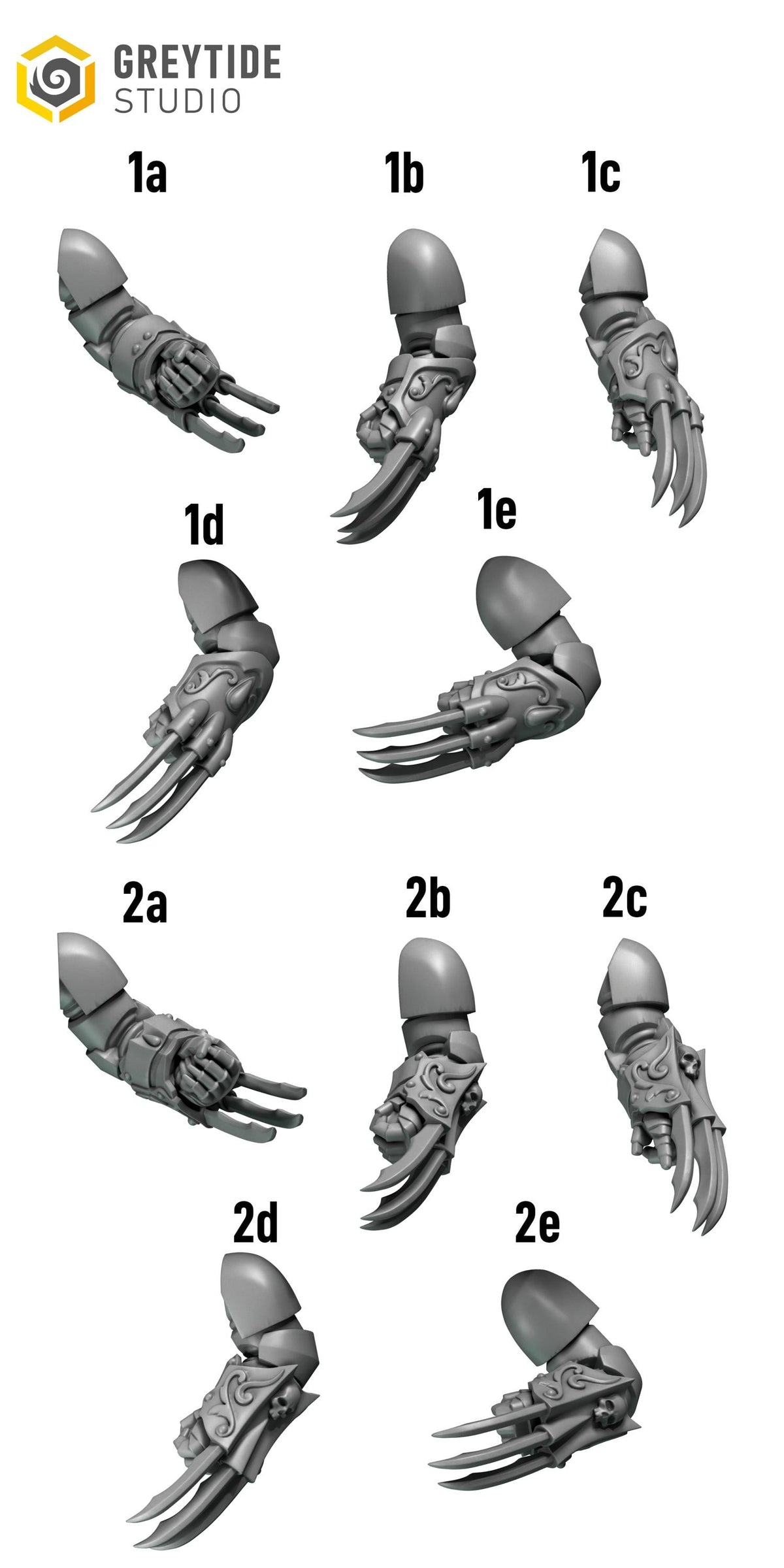 Crimson Lords Claws #2 – Blood Angels Compatible Bits, GreyTide Studio – 3D printed 16K resin bits – photo 3 of 3