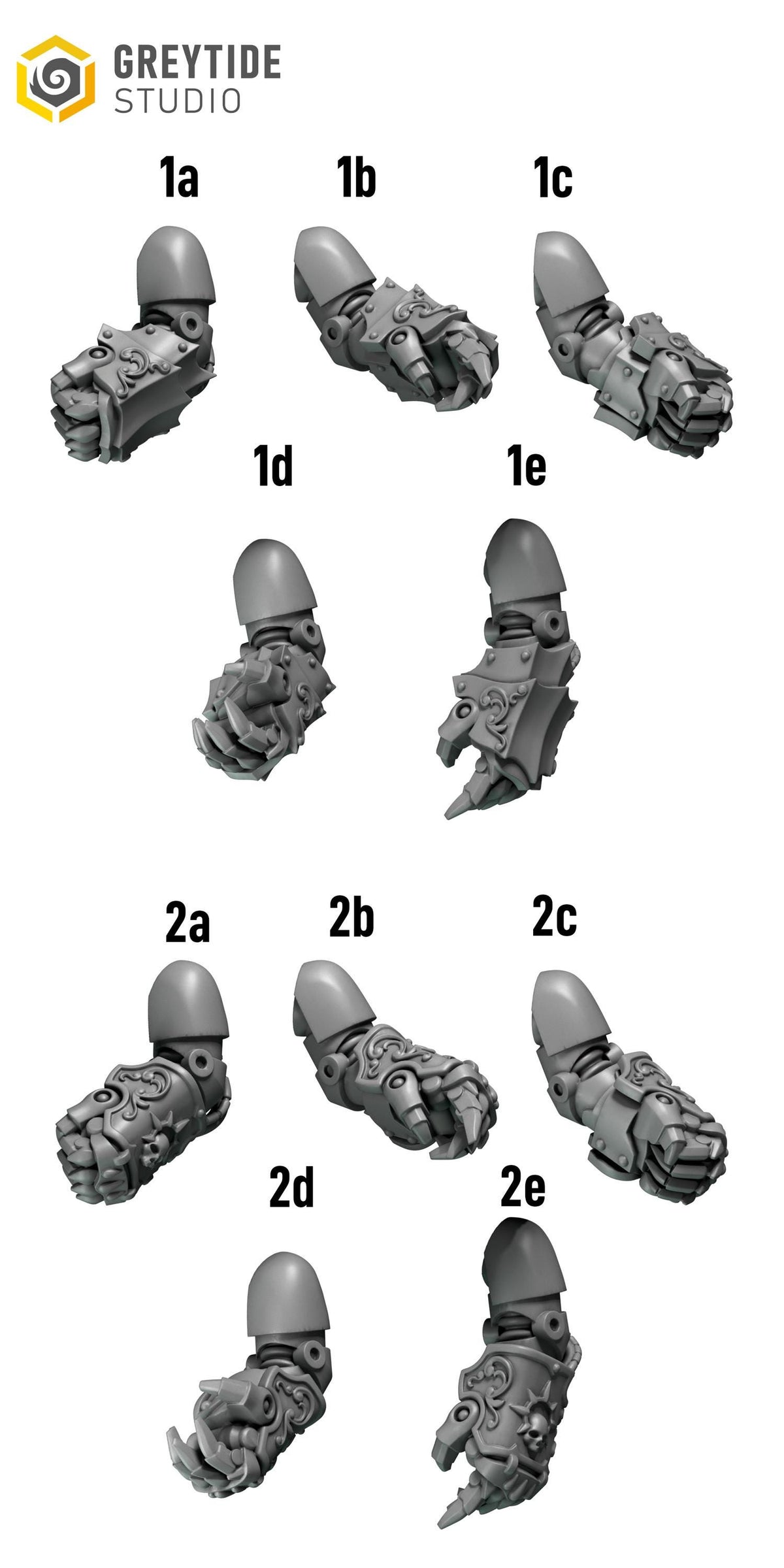 Crimson Lords Power fists #1 – Blood Angels Compatible Bits, GreyTide Studio – 3D printed 16K resin bits – photo 3 of 3