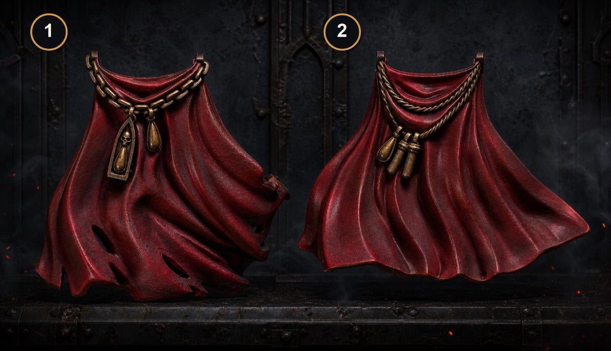Crimson Lords Big cloaks – Blood Angels Compatible Bits, GreyTide Studio – 3D printed 16K resin bits – photo 2 of 3
