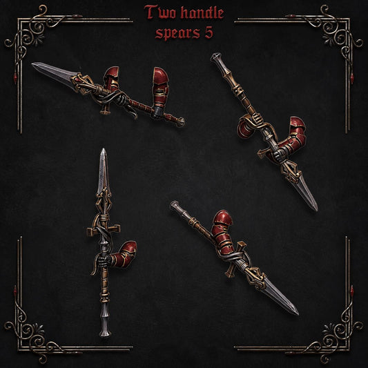 Crimson Lords Two handed spears #5 – Blood Angels Compatible Bits, GreyTide Studio – 3D printed 16K resin bits – main photo