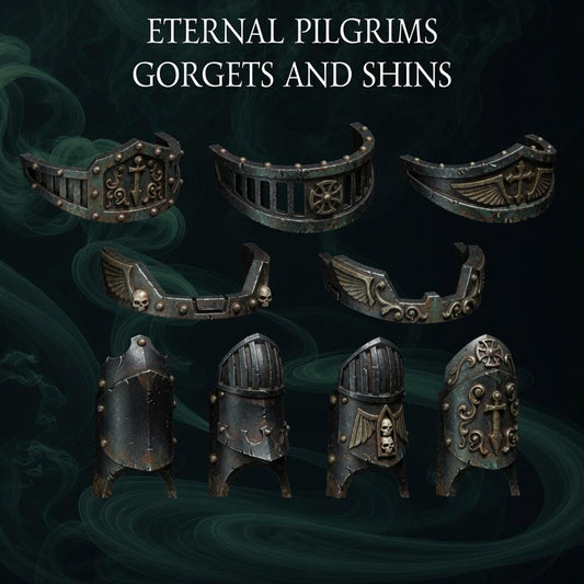 Eternal Pilgrims Termi pack Gorgets & shins – Dark Angels Compatible Bits, GreyTide Studio – 16K resin bits – main photo
