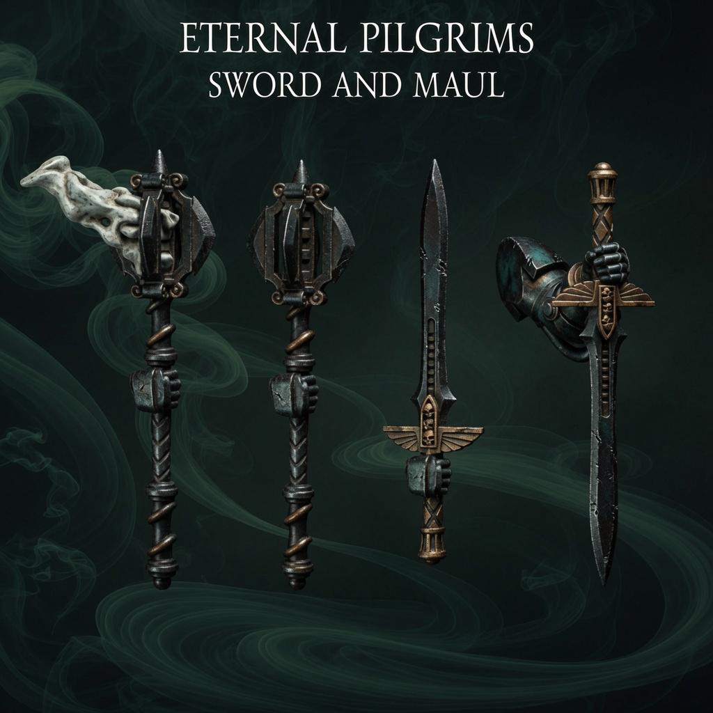 Eternal Pilgrims Termi pack Swords & mauls – Dark Angels Compatible Bits, GreyTide Studio – 16K resin bits – main photo