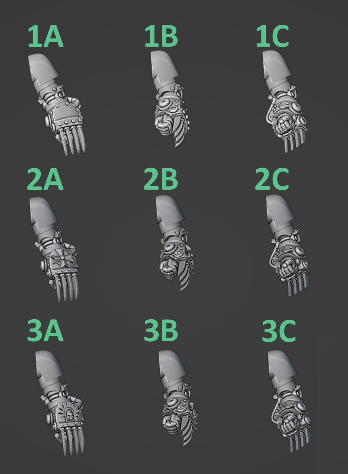 Eternal Pilgrims Big claws – Dark Angels Compatible Bits, GreyTide Studio – 3D printed 16K resin bits – photo 2 of 2