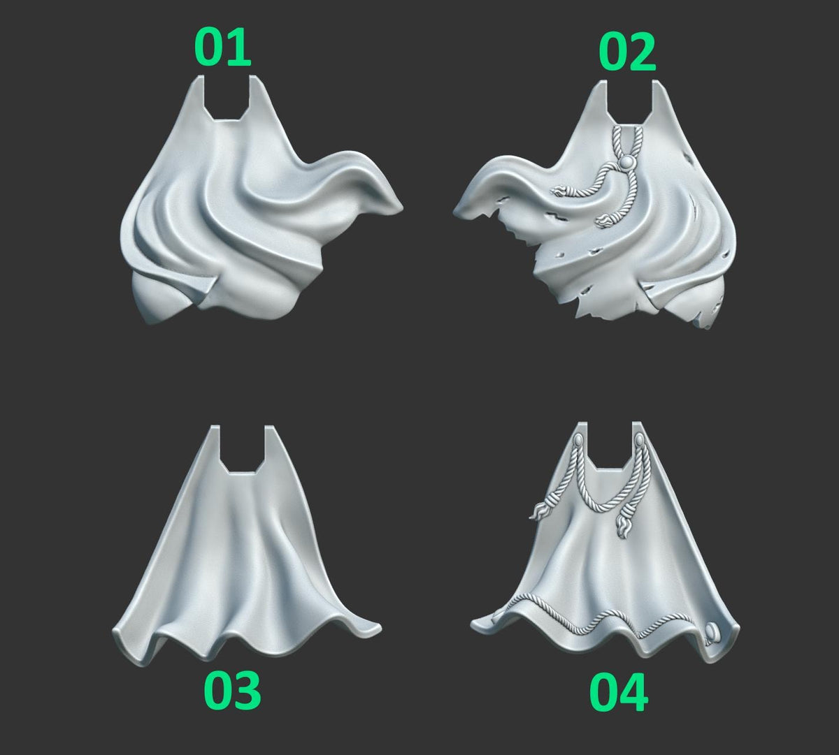 Eternal Pilgrims Cloaks – Dark Angels Compatible Bits, GreyTide Studio – 3D printed 16K resin bits – photo 2 of 2