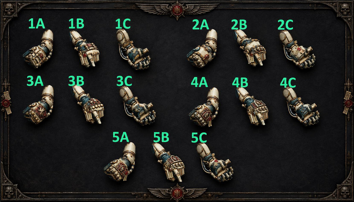 Eternal Pilgrims Fists – Dark Angels Compatible Bits, GreyTide Studio – 3D printed 16K resin bits – main photo