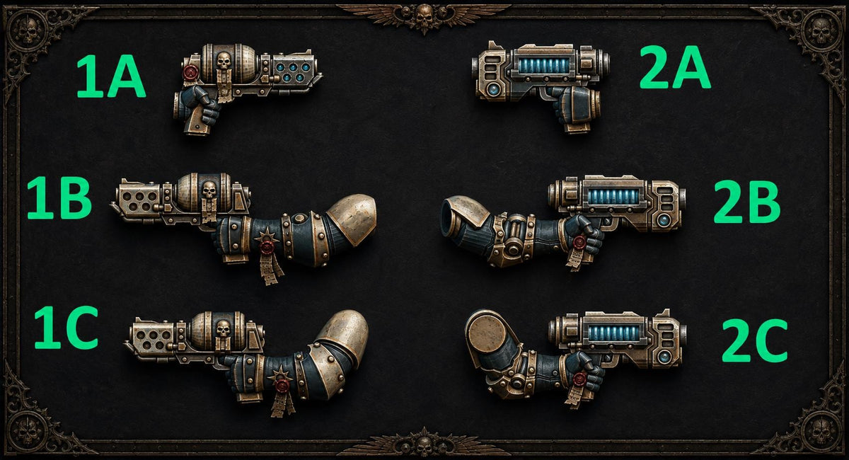 Eternal Pilgrims Guns – Dark Angels Compatible Bits, GreyTide Studio – 3D printed 16K resin bits – main photo