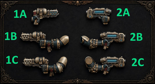 Eternal Pilgrims Guns – Dark Angels Compatible Bits, GreyTide Studio – 3D printed 16K resin bits – main photo