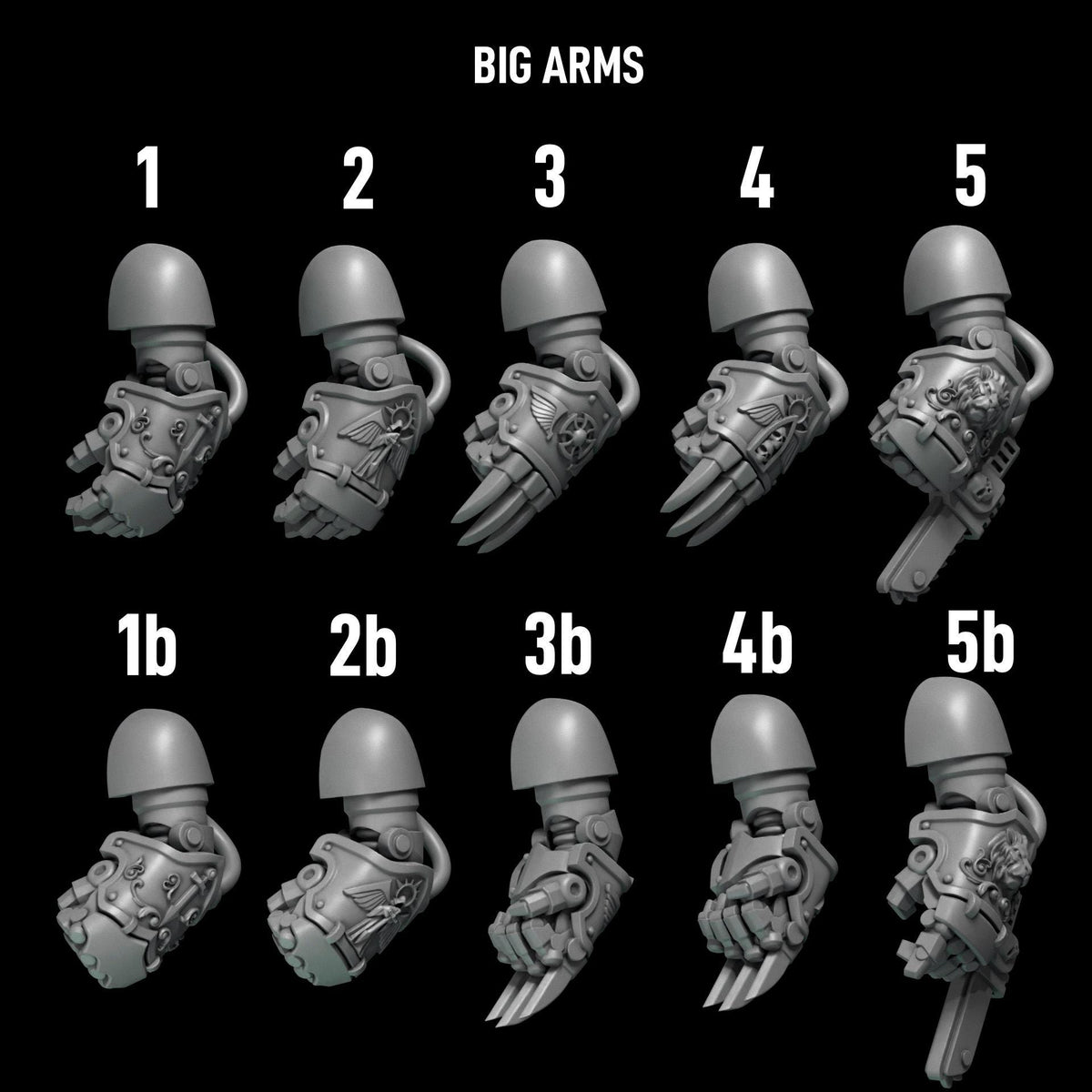 Eternal Pilgrims Termi pack Big arms – Dark Angels Compatible Bits, GreyTide Studio – 16K resin bits – photo 2 of 2