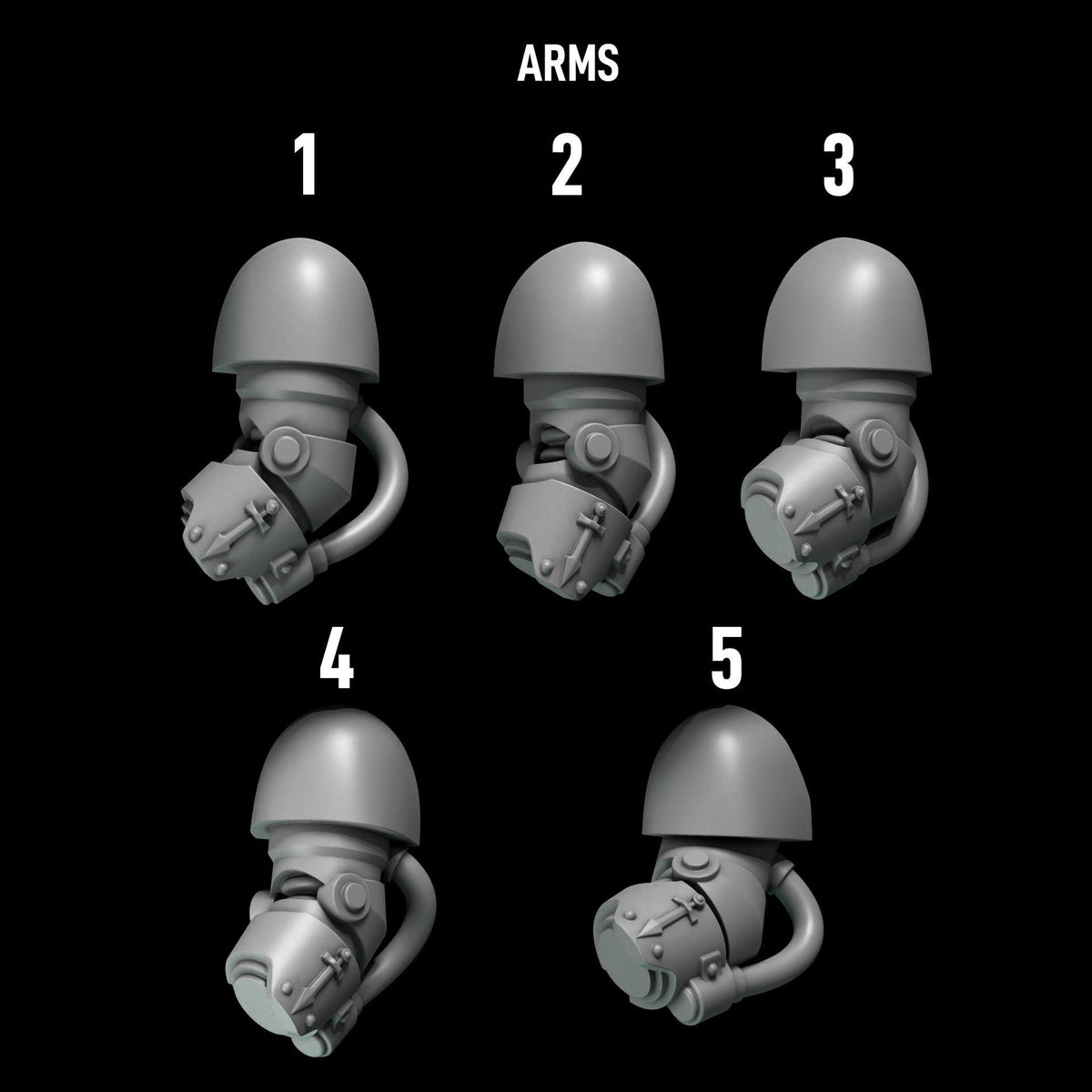 Eternal Pilgrims Termi pack Arms – Dark Angels Compatible Bits, GreyTide Studio – 3D printed 16K resin bits – photo 2 of 2