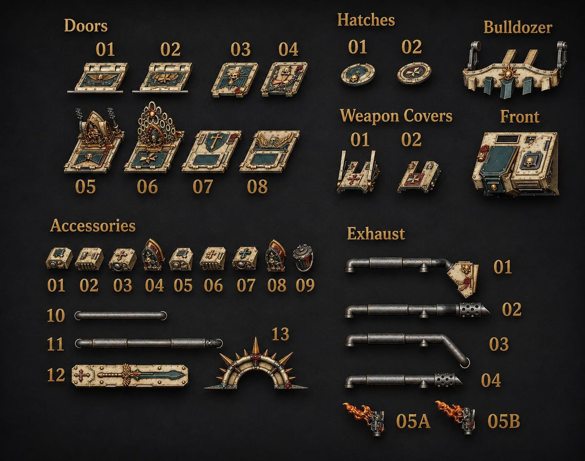 Eternal Pilgrims Space rhinoceros vehicle accessories – Dark Angels Compatible Bits, GreyTide Studio – main photo