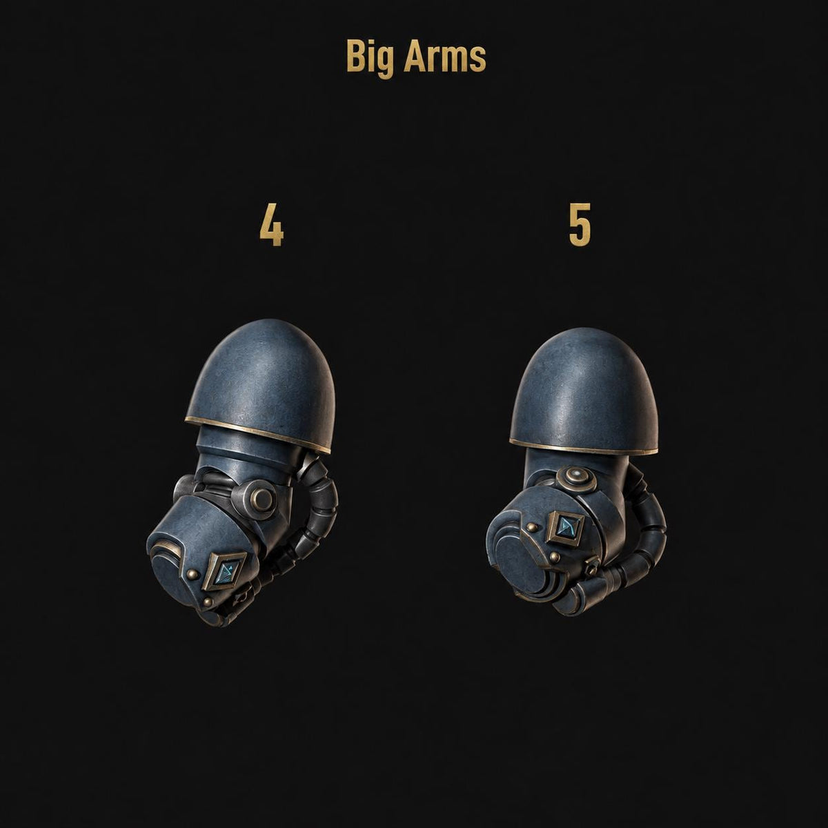 Primal Hounds Big Armor Arms – Space Wolves Compatible Bits, GreyTide Studio – 3D printed 16K resin bits – main photo