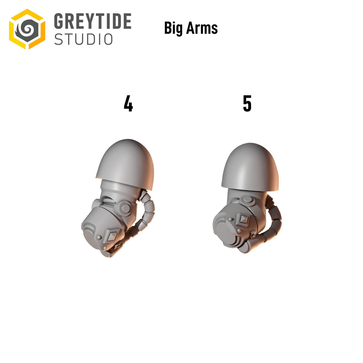 Primal Hounds Big Armor Arms – Space Wolves Compatible Bits, GreyTide Studio – 3D printed 16K resin bits – photo 2 of 2