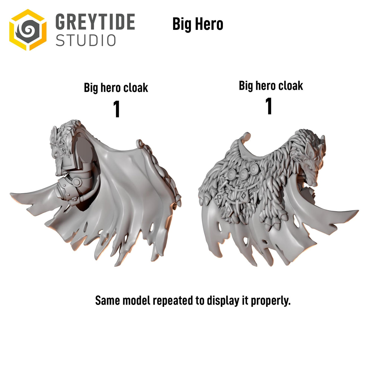 Primal Hounds Big Armor Hero Pack – Space Wolves Compatible Bits, GreyTide Studio – 3D printed 16K resin bits – photo 4 of 6