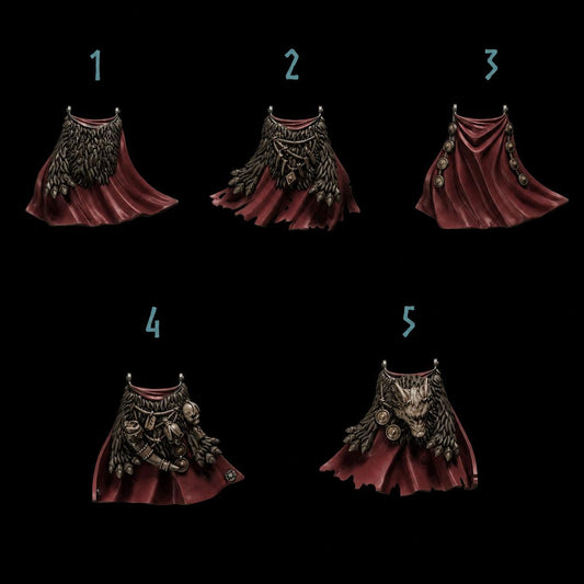 Primal Hounds Cloaks – Space Wolves Compatible Bits, GreyTide Studio – 3D printed 16K resin bits – main photo