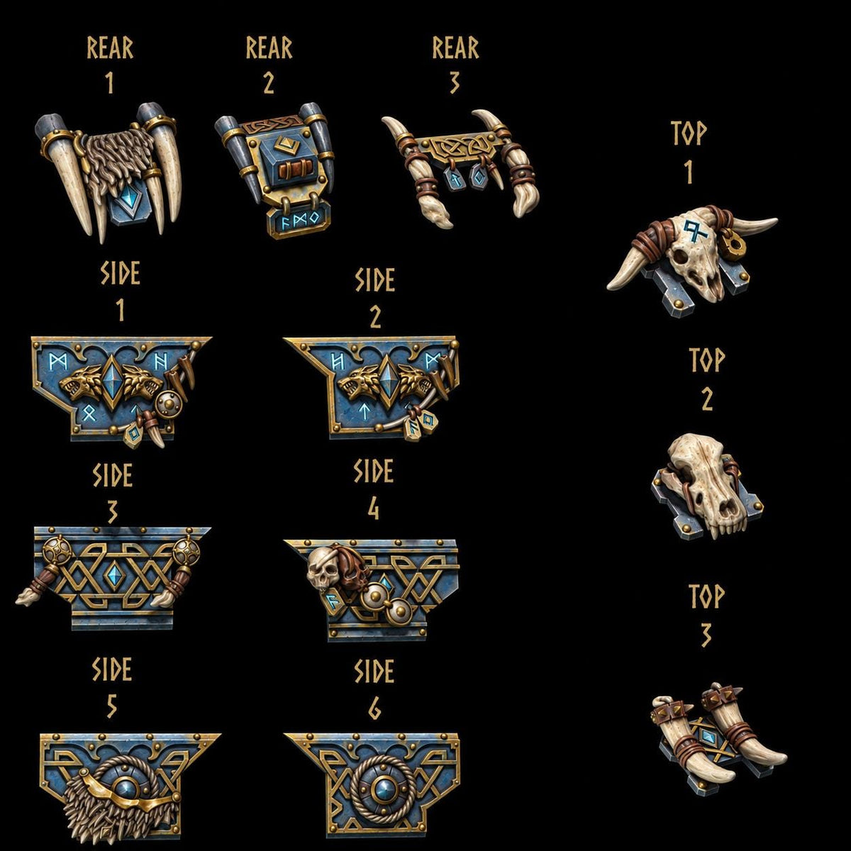 Primal Hounds Motorbikes – Space Wolves Compatible Bits, GreyTide Studio – 3D printed 16K resin bits – main photo