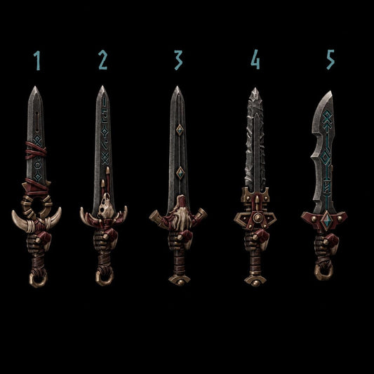 Primal Hounds Swords – Space Wolves Compatible Bits, GreyTide Studio – 3D printed 16K resin bits – main photo