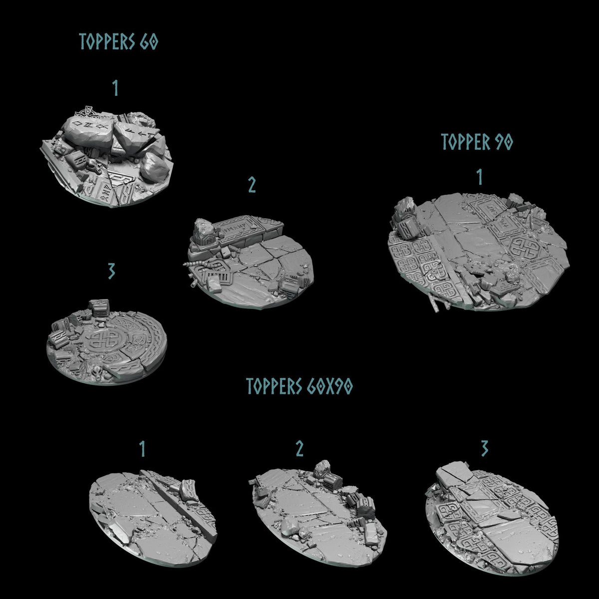 Primal Hounds Toppers – Space Wolves Compatible Bits, GreyTide Studio – 3D printed 16K resin bits – photo 4 of 4