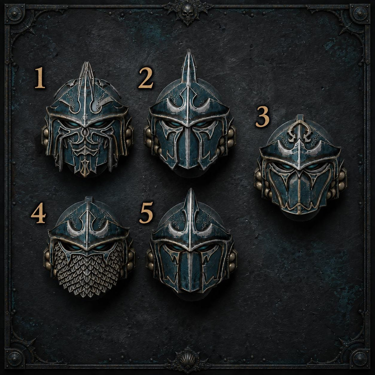 Scylla Legion Heads – Alpha Legion Compatible Bits, DakkaDakka – 3D printed 16K resin bits – main photo