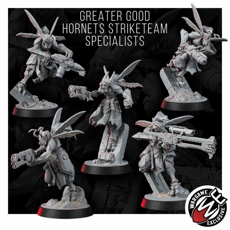 Greater Good Hornets Striketeam Specialists – T'au Empire Proxy, Wargame Exclusive – 16K resin miniature – photo 3 of 13
