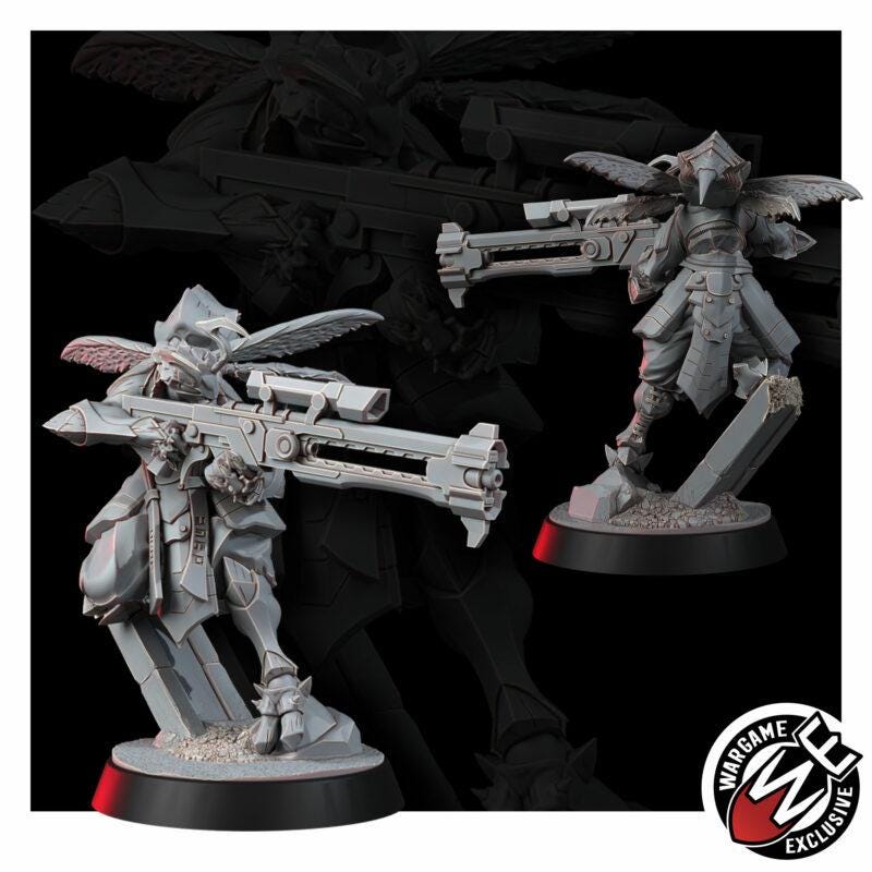 Greater Good Hornets Striketeam Specialists – T'au Empire Proxy, Wargame Exclusive – 16K resin miniature – photo 4 of 13