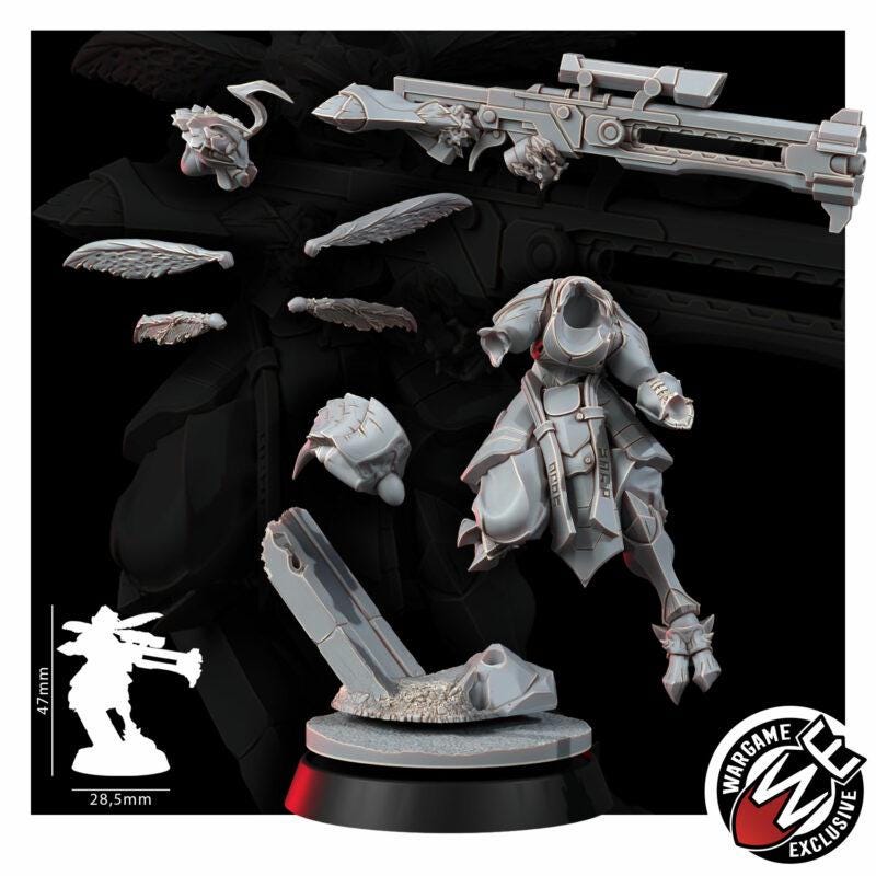 Greater Good Hornets Striketeam Specialists – T'au Empire Proxy, Wargame Exclusive – 16K resin miniature – photo 9 of 13