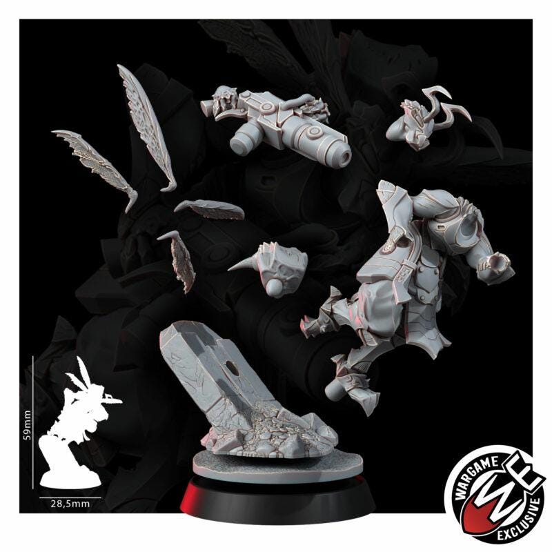 Greater Good Hornets Striketeam Specialists – T'au Empire Proxy, Wargame Exclusive – 16K resin miniature – photo 11 of 13