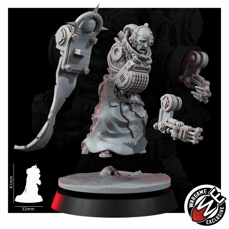Imperial Bookkeeper with Servitor – Space Marines Proxy, Wargame Exclusive – 3D printed 16K resin miniature – photo 6 of 7
