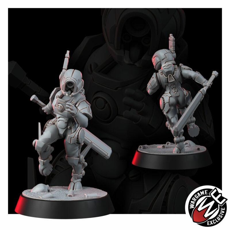 Greater Good Bladerunners – T'au Empire Proxy, Wargame Exclusive – 3D printed 16K resin miniature – photo 8 of 14
