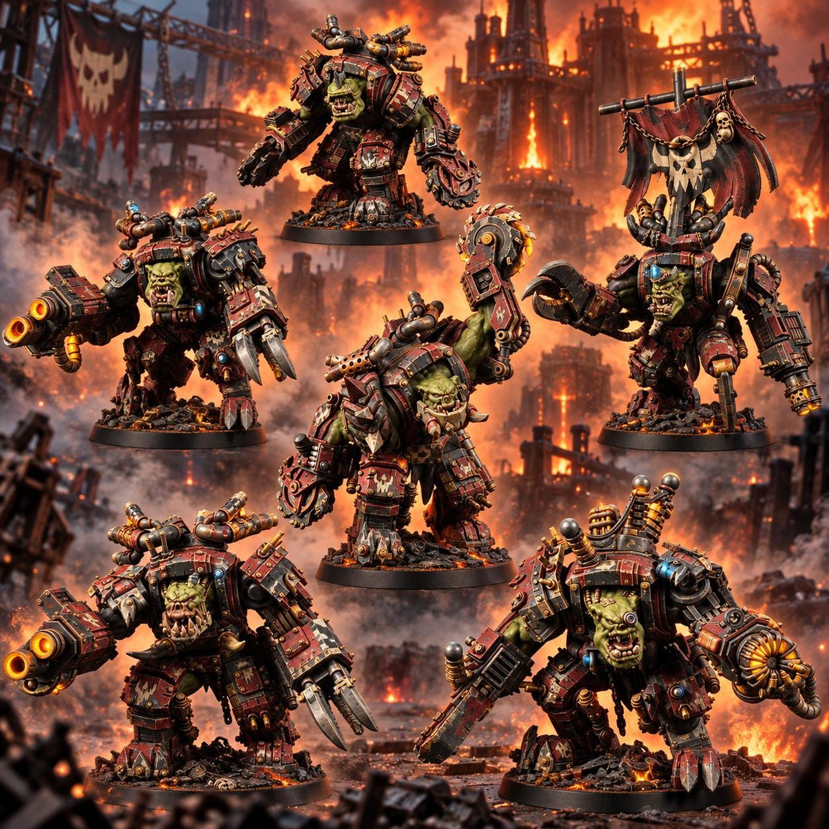 Ork Mega Armoured Bulorks – Ork Proxy, Wargame Exclusive – 3D printed 16K resin miniature – main photo