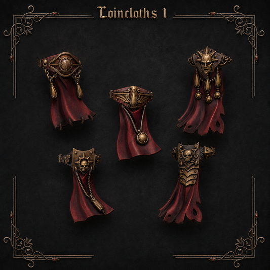 Crimson Lords Loincloths #1 – Blood Angels Compatible Bits
