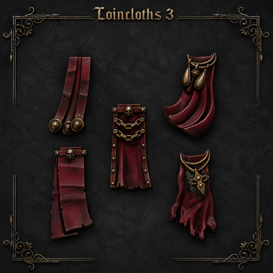 Crimson Lords Loincloths #3 – Blood Angels Compatible Bits