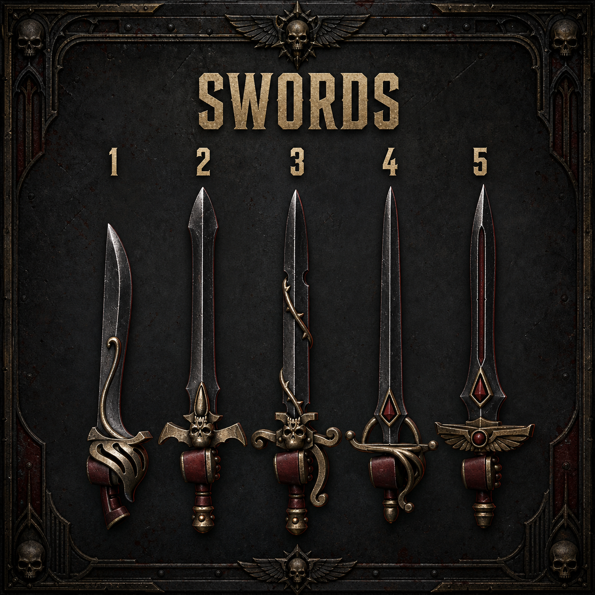 Crimson Lords Swords – Blood Angels Compatible Bits