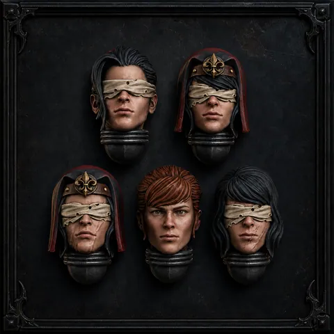 Sisterhood Heads IV (set of 5)