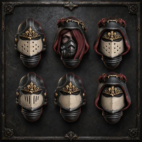 War Sisters Bloody Rose Helmets (set of 6)